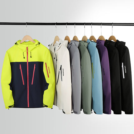 Big Brand Same Style Couple's Outdoor Windbreaker Jacket, Men's Windproof Waterproof Jacket, Women's Camping Hiking Travel Jacket