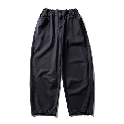 Black Fleet American Retro Small Curved Knife-Style Washed Casual Pants Unisex Loose Straight-Leg Long Pants Workwear
