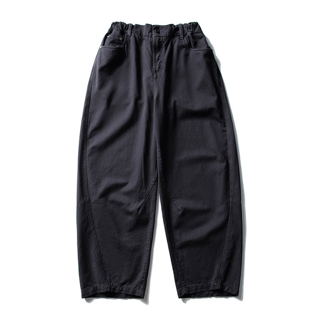 Black Fleet American Retro Small Curved Knife-Style Washed Casual Pants Unisex Loose Straight-Leg Long Pants Workwear
