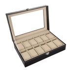 Black 12-bit watch box