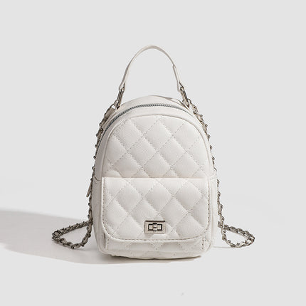 High-end sense mini diamond lattice chain shoulder bag women's 2024 new fashion all-match backpack handbag