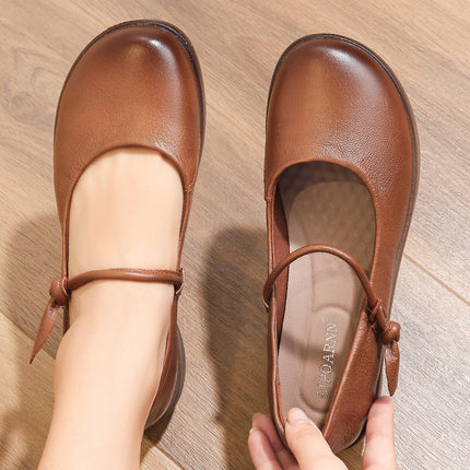 Mom's Shoes for Middle-Aged and Elderly Women, Summer Sandals, New 2026 Model, Non-Slip Soft Sole Women's Leather Shoes, Clogs, Single Shoes