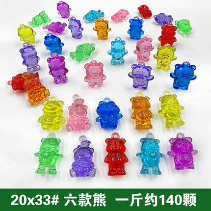 Cartoon Doll Puppy Children's Gem Toy Handmade Creative Jewelry Ornaments Kindergarten Gift Doll Machine Accessories