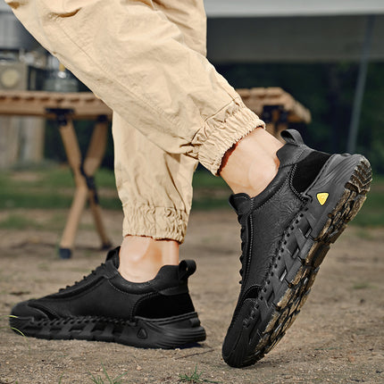 Cross-Border Hot-Selling Spring and Summer New Products Hand-Stitched Casual Men's Shoes Fashionable Soft Sole Versatile Breathable Leather Shoes