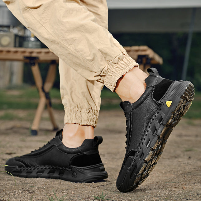 Cross-Border Hot-Selling Spring and Summer New Products Hand-Stitched Casual Men's Shoes Fashionable Soft Sole Versatile Breathable Leather Shoes