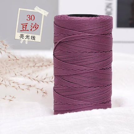 Bright Silk Thread 1mm Thin Thread for Crocheting Bouquets, Bags, Shoes, Handmade 100g Factory Direct Wholesale Knitting Thread