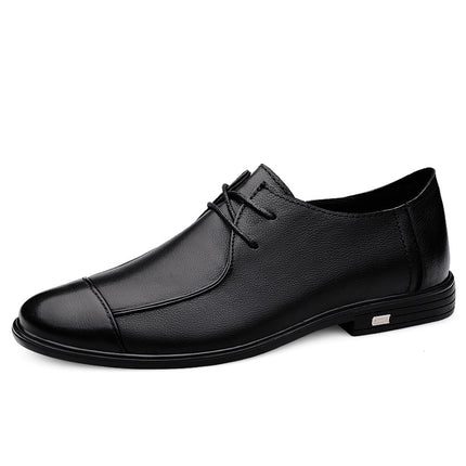 Autumn Casual Leather Shoes Work Men's Dress Men's Leather Shoes Comfortable Summer Flat Heel Thick-soled Men's Leather Shoes Men's Shoes