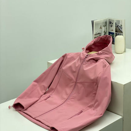 Couple-Style Outdoor Hiking Waterproof Softshell Versatile Breathable Warm Hooded Jacket
