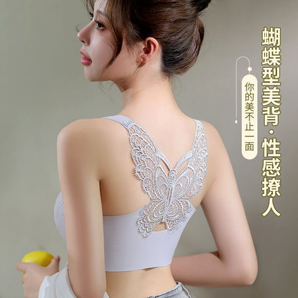 Front Buckle Adjustable plus size Underwear Large Bra Cup Push-up Anti-sagging Non-steel Rings Thin Bra for Summer