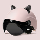 One size fits all / Summer helmet scrub powder + summer helmet sunscreen glasses + accessories (rabbit ears black)
