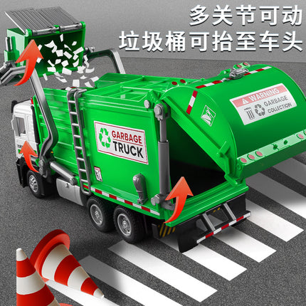 Super Large alloy garbage truck simulation sanitation truck toy model garbage sorting bucket boy engineering truck birthday gift