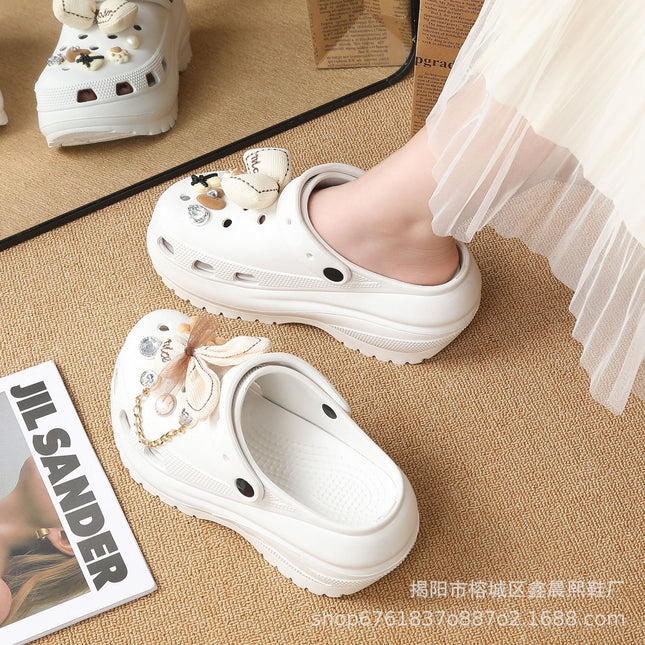 2025 New Korean-style Non-slip All-match Big Head Super Soft Cave Shoes Instagram Women's New Fashionable Outer Wear Cave Shoes