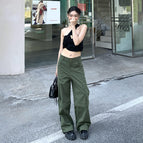 Army green trousers / XS