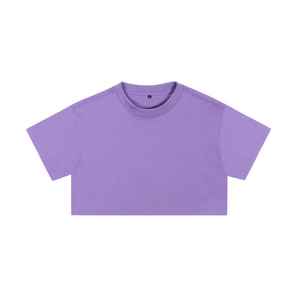 European Size Ins Pure Cotton Sexy Crop Top Loose Women's Short Sleeve T-Shirt with Logo Printed Same Day Shipping Crop Top