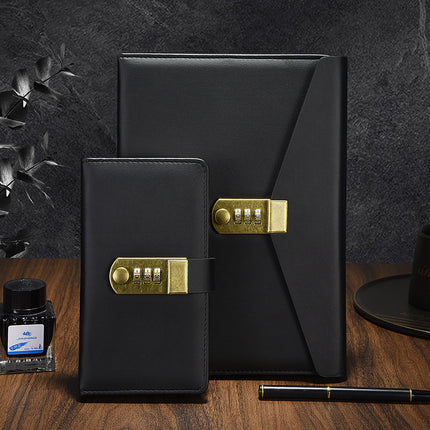 a5 password lock diary Diary business office creative stationery notebook with lock password book wholesale
