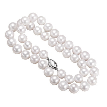 Zhuji jewelry wholesale round freshwater pearl necklace women send mother chain slightly defective real pearl necklace clavicle chain