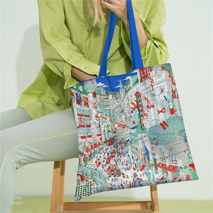 Dongdaemun Canvas Bag 2025 New Women's Large Capacity Book Bag Student Tutorial Shoulder Bag Office Worker Handbag