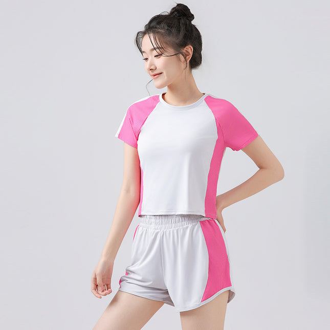 New Summer Light Oxygen Sports suit Casual Quick-drying Running Light Oxygen Breathable Yoga Suit Two-piece Set