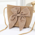 Khaki bow big bag coffee