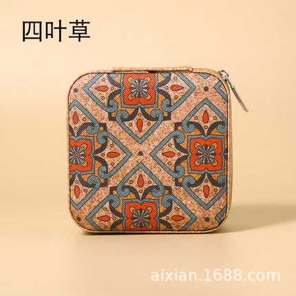 Cross-Border Portable Jewelry Storage Box, Retro High-End Jewelry Box, Earrings, Multi-Functional National Style Jewelry
