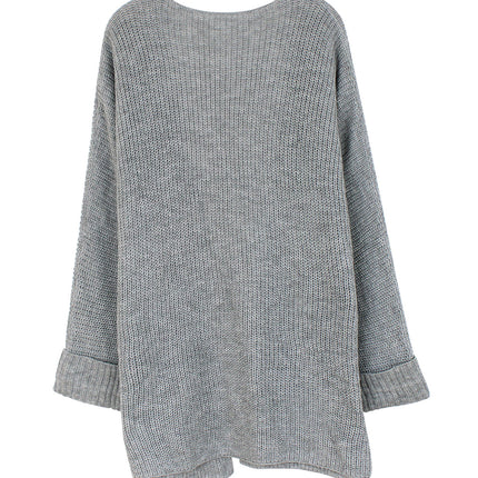 Foreign Trade Cross-border Europe and America Amazon temu Factory Sweater Women's Knitted Clear Color Long Sleeve Cardigan Jacket Fashion Autumn and Winter