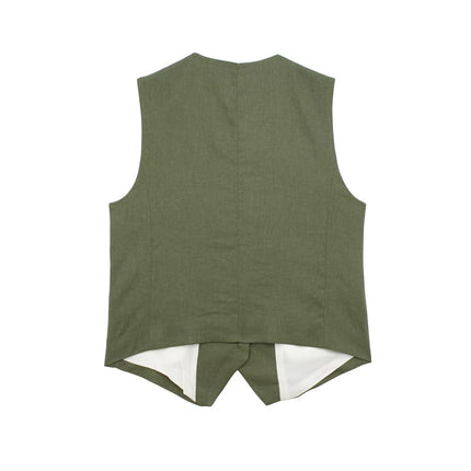 Cross-border Foreign Trade Women's Clothing European and American Style 2023 Summer New V-neck Design All-match Vest Vest Shorts Set