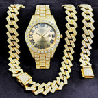 Golden gold face (watch + bracelet + necklace)