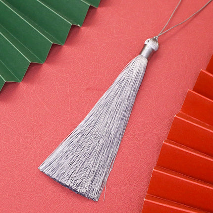13cm Closed Tassel Fan Accessories Chinese Style Fan Pendant Bookmark Clothing Hanging Spike Accessories Jewelry Decoration Tassel