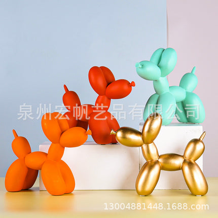 Nordic Light Luxury Blow Dog Ornaments Modern Creative Simple Living Room Desktop TV Cabinet Home Entrance Decorations