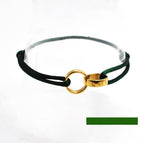 Dark green rope + gold accessories
