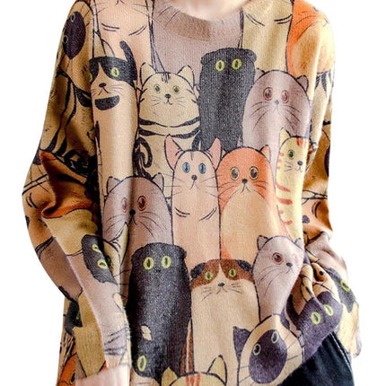 Yzt-Ddmtt Solid Color Mink Fur Printed Sweater, Cross-Border Amazon Best-Selling Model, Exclusively for Cross-Border Sales, Popular Women's Loose Fit