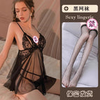Premium black + w113 black fishnet stockings / S