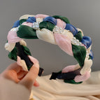 4#Pearl blue mesh braided headband