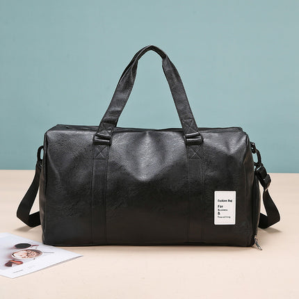 Foreign Trade Hot Sale Short Distance Travel Bag Portable Soft Leather Dry and Wet Separate Gym Bag Independent Shoe Warehouse Luggage Bag Printed logo