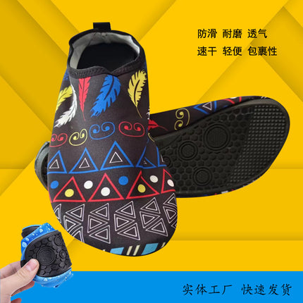 Cross-border new beach shoes quick-drying non-slip soft bottom outdoor wading shoes indoor fitness floor socks yoga shoes
