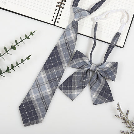 Japanese and Korean striped jk/dk college style men's and women's red cyanotic gray blue shirt accessories tie-free collar suit