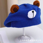 Cute bear beret-sapphire blue / 3-48 months