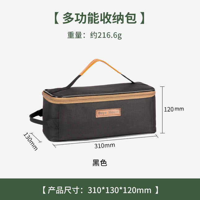Outdoor Camping Toiletry Bag Tool Kit Storage Bag Portable Tableware Ground Peg Stove Ground Peg Wind Rope Camping Tote Bag