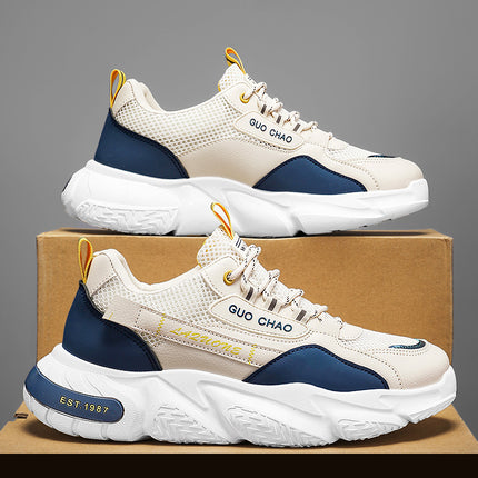 Forrest Gump Men's Shoes, Summer Breathable High-End Mesh Sneakers, Thin Sports Casual Dad Shoes for Teenagers, Odor-Resistant Trendy Shoes
