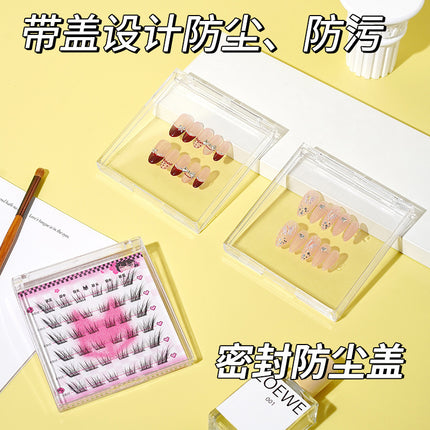 New Eyelash Packaging Box, False Eyelash Storage Box, Transparent Packaging Box/Wearing Nail Box, Size 10*10