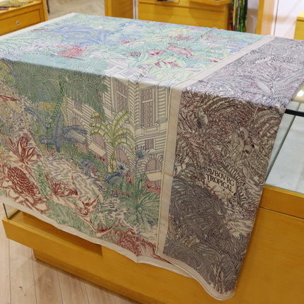 Fubao Rainforest Double-Sided Heterochromatic Silk Wool Large Square Scarf Autumn and Winter Warm Velvet Silk Wool Scarf Women's Shawl