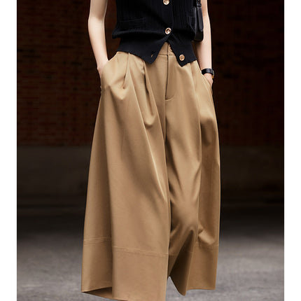 The atmosphere has sense! Atmospheric beauty! Tencel Pants Dashing Wide Leg Pants