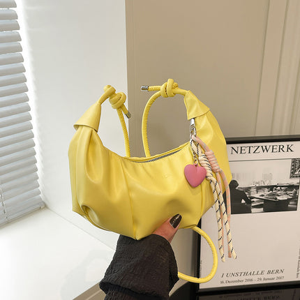 Casual Commuting Dumpling Bag Women's 2025 Summer New Trendy Fashion Shoulder Bag Pleated Relaxed Crossbody Bag