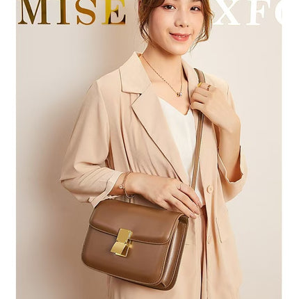 Guangzhou Cross-Border Women's Bags Small Square Bag Retro Plain Tofu Bag Women's Crossbody Bag Wholesale Price Fashionable Versatile