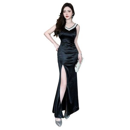 New Sexy Elegant Foot Bath Technician Work Clothes DJ Princess Massage Slim-fit KTV Massage Evening Dress