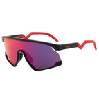 Black frame revo red hair blue
