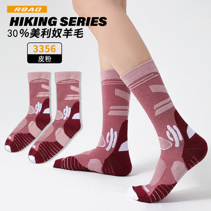 Merino 30% wool socks autumn and winter thick tube socks hiking socks hiking camping socks sports socks wholesale