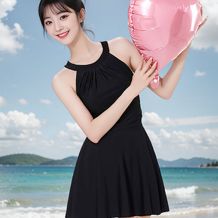 2024 New Swimsuit Women's One-Piece Skirt Style Fairy Style Belly-Covering Slimming Look Sexy Korean Ins Style Hot Spring Swimsuit