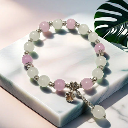 New Chinese-Style Ancient Beaded Elastic String Bracelet, Sweet Girl's Glass Bracelet, Night Market Stall, Cross-Border Live Broadcast Jewelry