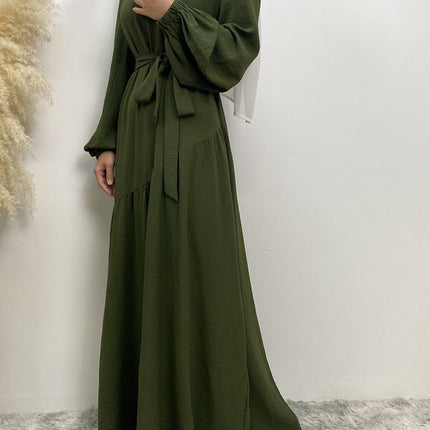 Aliexpress Ebay Amazon Hot-Selling Fashion Women's Solid Color Patchwork Flared Dress 6738